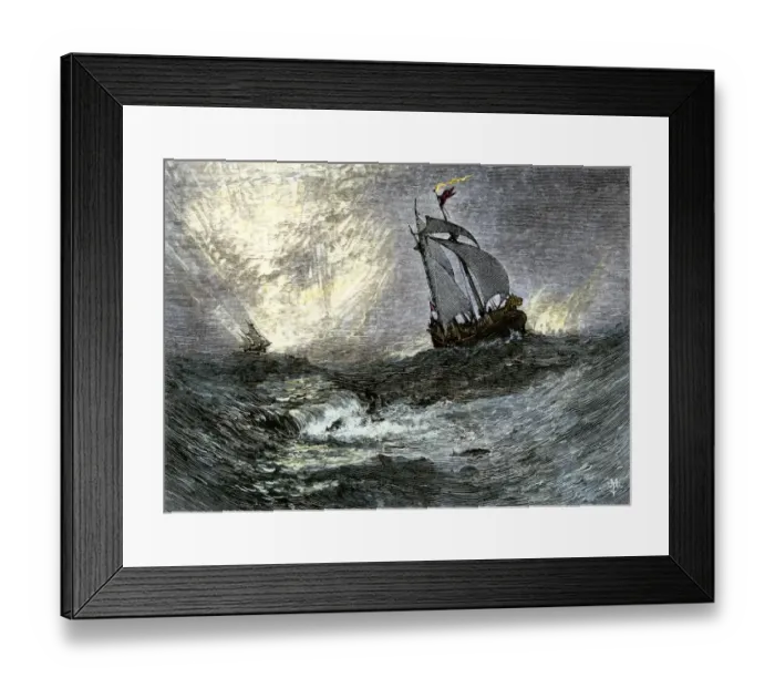 Framed Print : Sailing-ships at sea Framed Print : Sailing-ships at sea