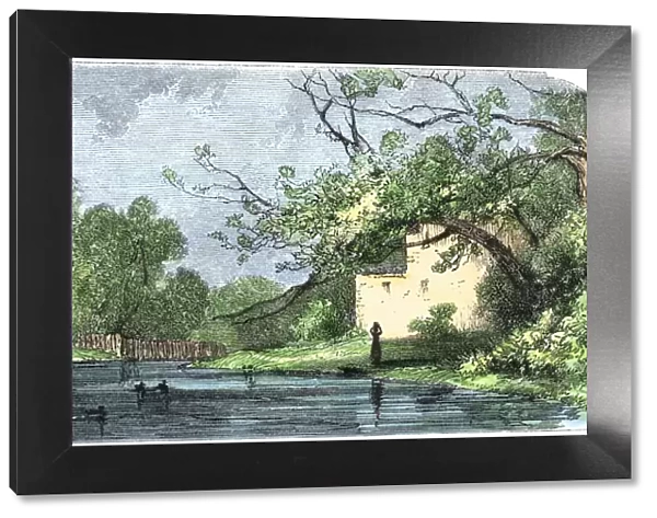 Riverfront in San Antonio, Texas, 1800s