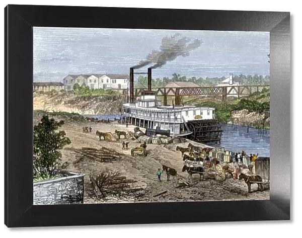 Buffalo Bayou, which became the Houston Ship Canal, 1870s