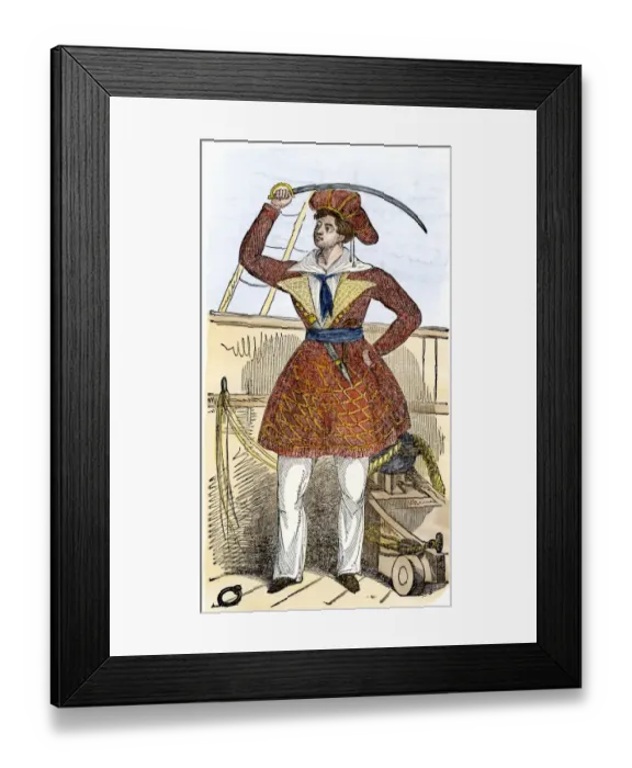 Framed Print : Woman pirate named Alwilda