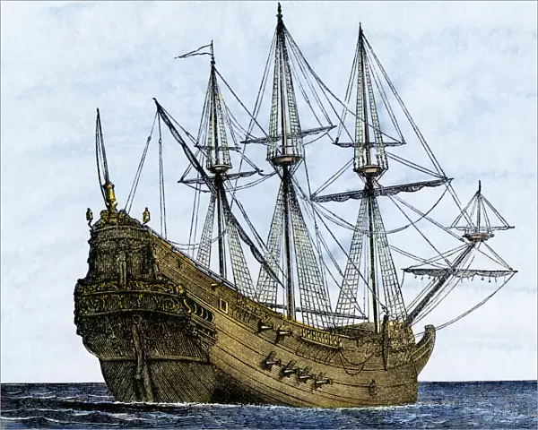 Carrack, a merchant ship of the late 1400s