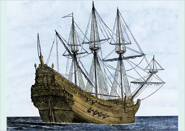 Carrack, a merchant ship of the late 1400s