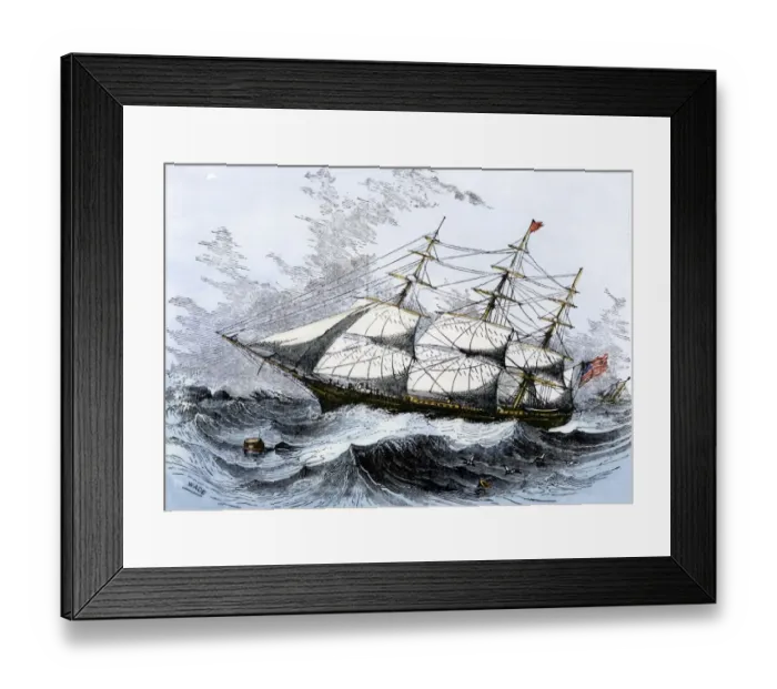 Framed Print : American clipper ship Framed Print : American clipper ship