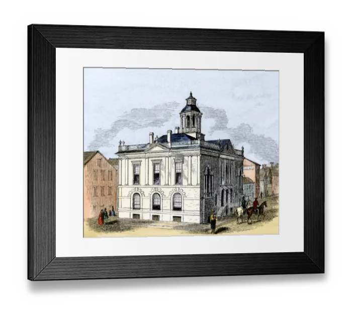 Framed Print : Charleston Custom-House, South Carolina, 1850s Framed Print : Charleston Custom-House, South Carolina, 1850s