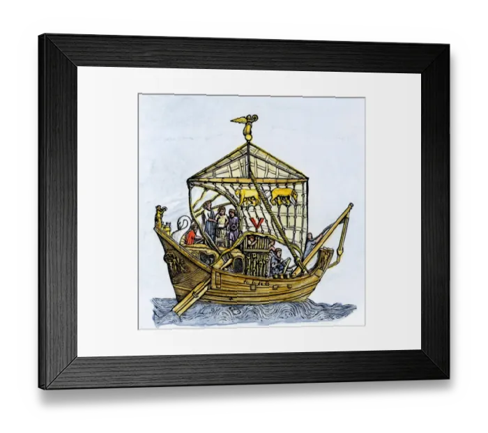 Framed Print : Roman ship with a rudder Framed Print : Roman ship with a rudder