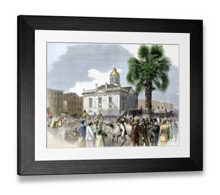Framed Print : Crowds in Charleston, South Carolina, 1860 Framed Print : Crowds in Charleston, South Carolina, 1860