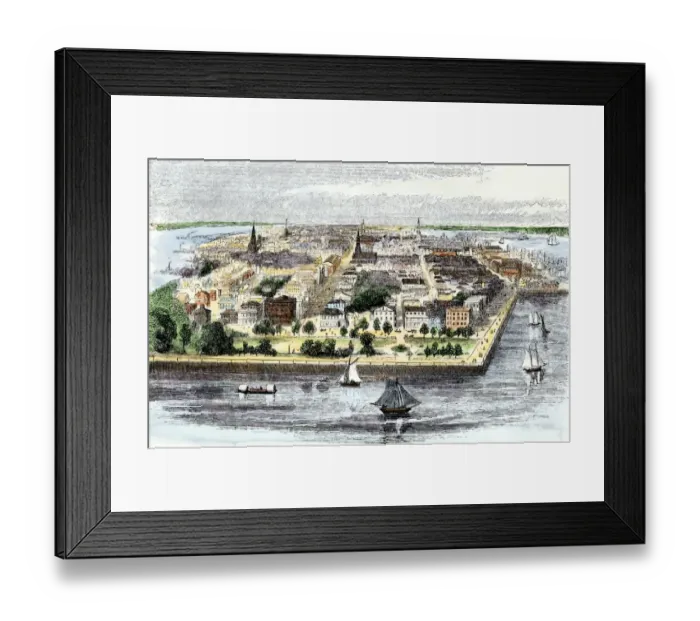 Framed Print : Charleston, South Carolina, 1870s Framed Print : Charleston, South Carolina, 1870s