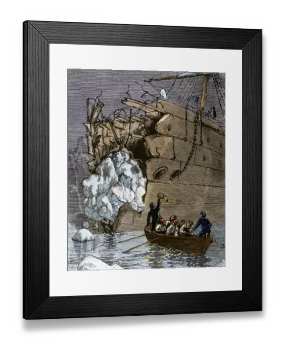 Framed Print : USS Arizona collision with an iceberg, 1880 Framed Print : USS Arizona collision with an iceberg, 1880