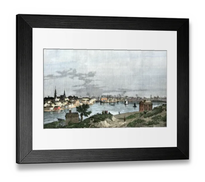 Framed Print : Providence, Rhode Island, 1827 Framed Print : Providence, Rhode Island, 1827