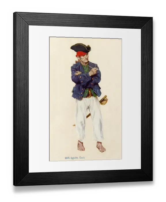 Framed Print : Pirate. Buccaneer in the classic days of piracy.