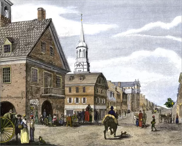 Downtown Philadelphia, about 1800