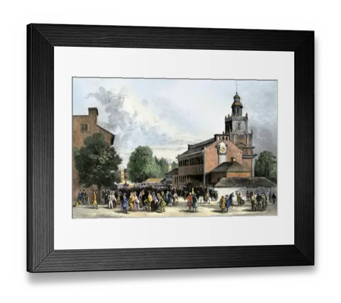 Framed Print : Philadelphias Old State House, 1700s Framed Print : Philadelphias Old State House, 1700s
