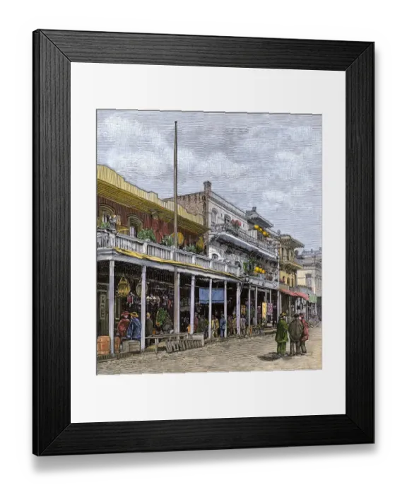 Framed Print : Chinese quarter of Portland, Oregon, 1880s Framed Print : Chinese quarter of Portland, Oregon, 1880s