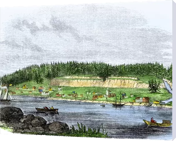 Oregon City, terminus of the Oregon Trail, 1850s