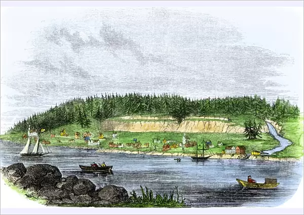 Oregon City, terminus of the Oregon Trail, 1850s