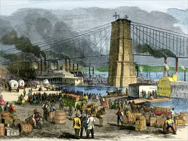 Ohio River at Cincinnati, Ohio, 1860s