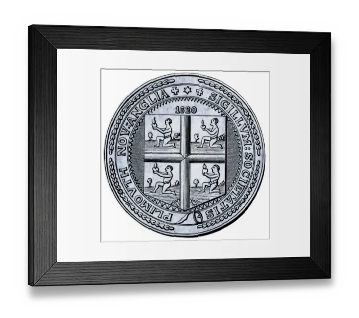 Framed Print : Plymouth Colony seal Framed Print : Plymouth Colony seal
