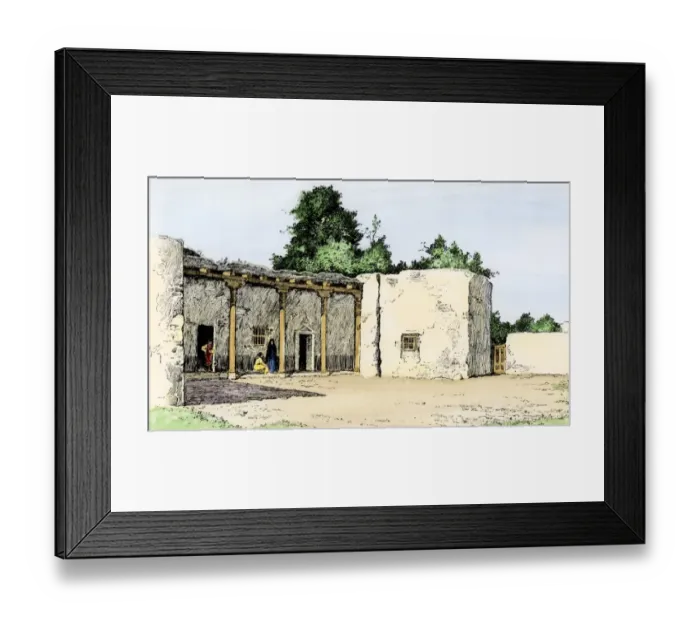 Framed Print : Spanish colonial home in Albuquerque, New Mexico Framed Print : Spanish colonial home in Albuquerque, New Mexico