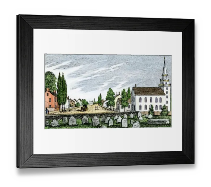 Framed Print : Swedesboro, New Jersey, in the early 1800s Framed Print : Swedesboro, New Jersey, in the early 1800s