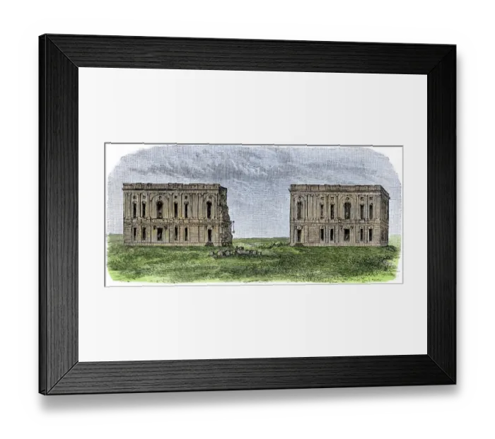 Framed Print : Beginning of the U. S. Capitol building Framed Print : Beginning of the U. S. Capitol building