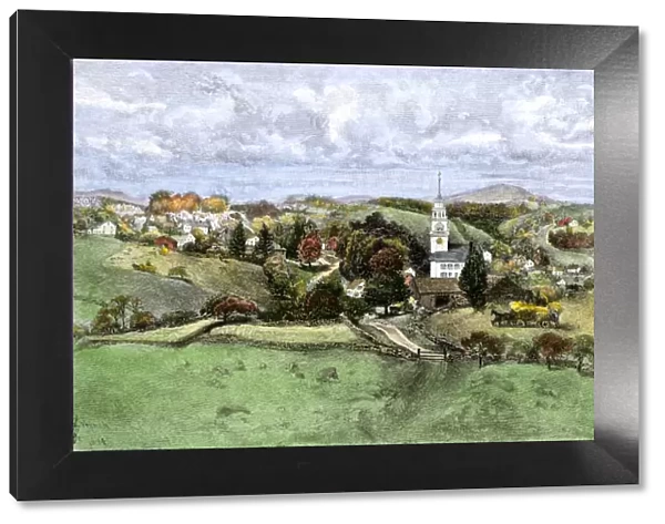 New Hampshire village, 1800s