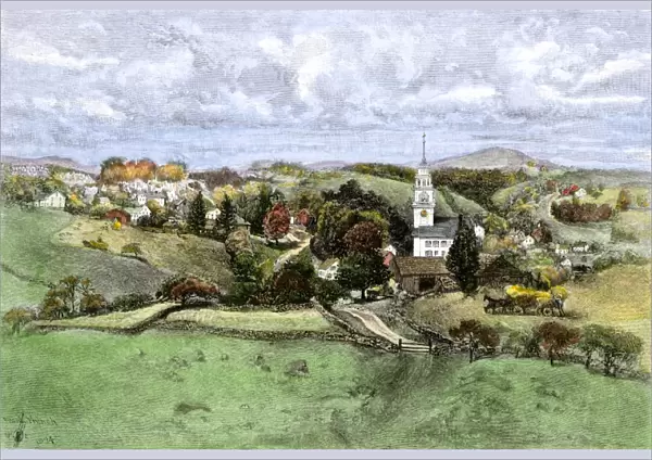 New Hampshire village, 1800s