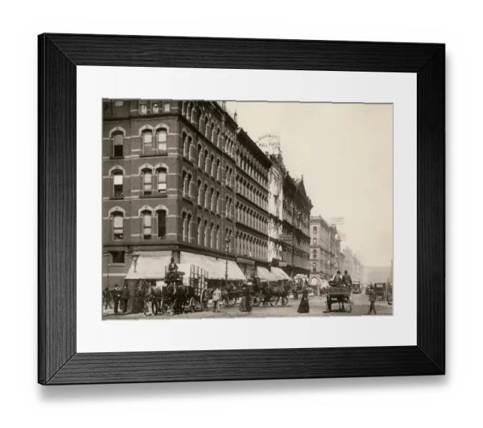 Framed Print : Busy street in downtown Chicago, 1890s Framed Print : Busy street in downtown Chicago, 1890s