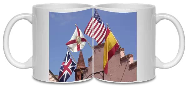 Historic flags in St. Augustine, Florida