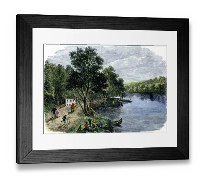 Framed Print : Choteaus Pond, Missouri, 1820s Framed Print : Choteaus Pond, Missouri, 1820s