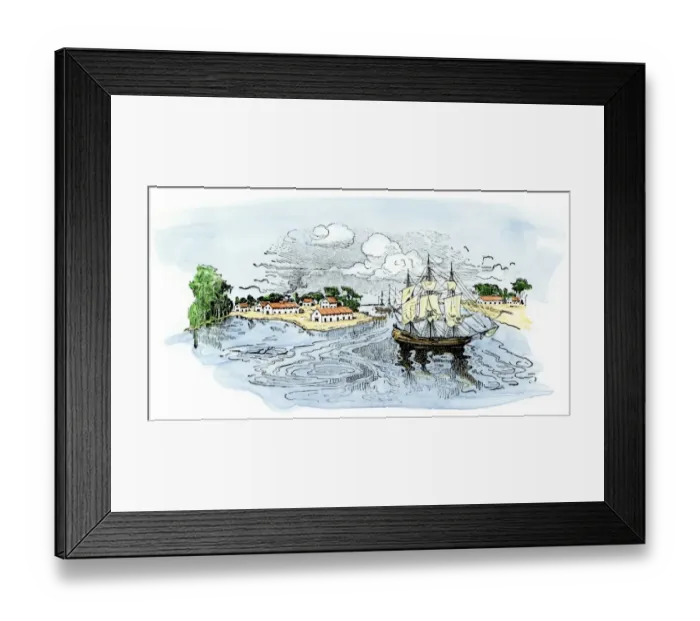 Framed Print : New Orleans in 1718 Framed Print : New Orleans in 1718