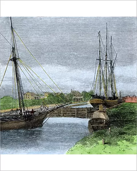 Sault Sainte Marie Canal, US  /  Canada border, 1880s