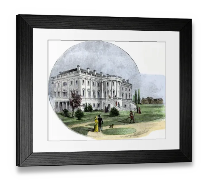 Framed Print : White House in the 1880s