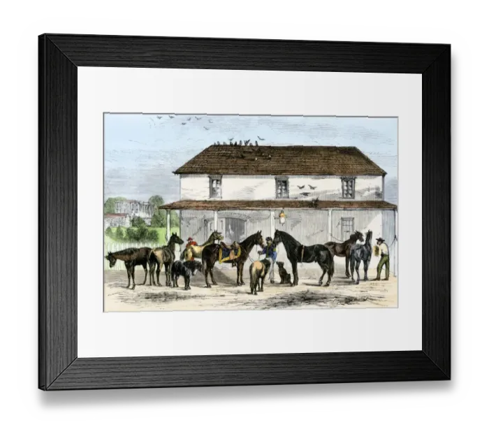 Framed Print : Stable behind the White House, 1869 Framed Print : Stable behind the White House, 1869
