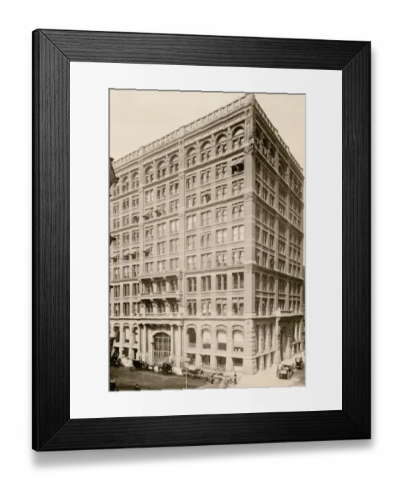 Framed Print : First steel-framed skyscraper, Chicago, 1890s Framed Print : First steel-framed skyscraper, Chicago, 1890s
