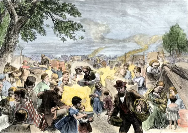 Refugees from the Chicago Fire, 1871