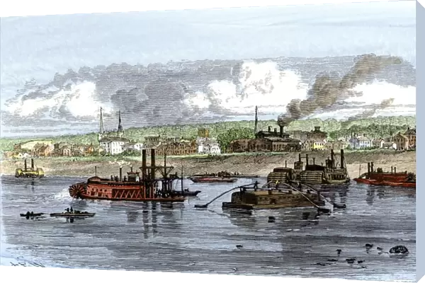Ohio River at New Albany, Indiana, 1870s