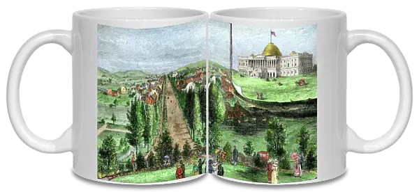 Washington DC and the original Capitol building, 1810
