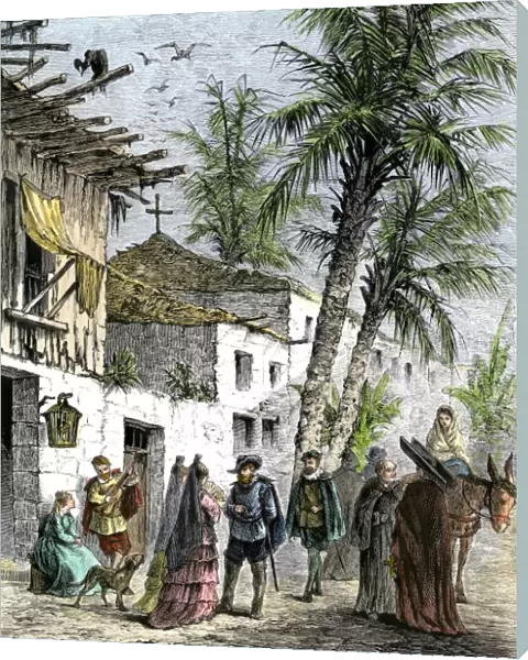 Spanish colonial days in St. Augustine, Florida