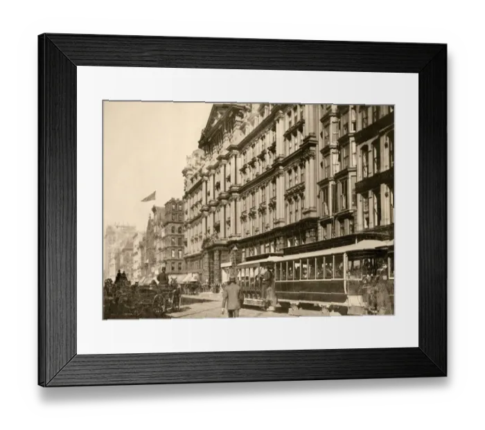 Framed Print : Chicago street downtown in the 1890s Framed Print : Chicago street downtown in the 1890s