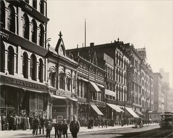 Stores on Wabash Avenue, Chicago, 1890s