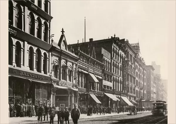 Stores on Wabash Avenue, Chicago, 1890s