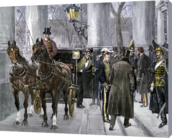 New Years reception at the White House, 1880s