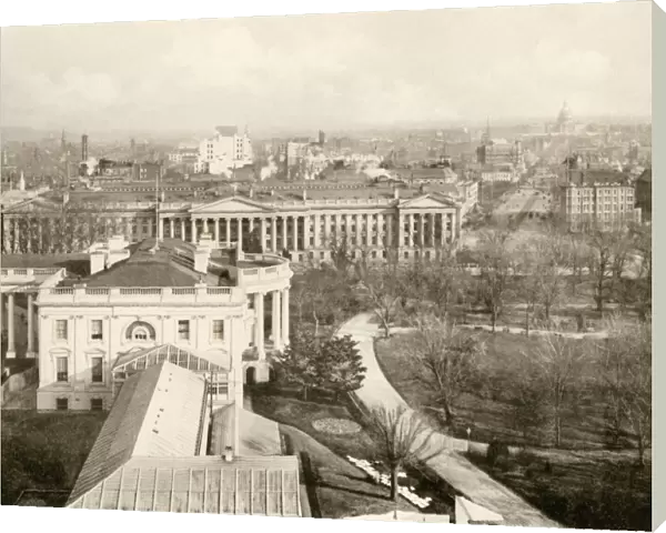 White House and Treasury Building, 1890s