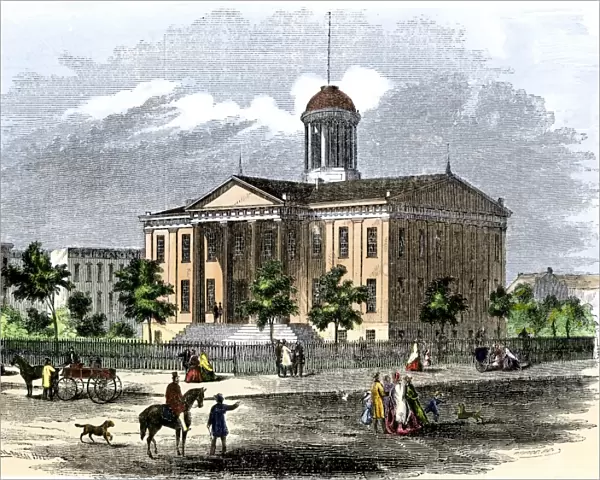 State capitol in Springfield, Illinois, 1850s