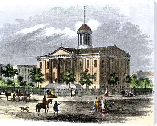 State capitol in Springfield, Illinois, 1850s
