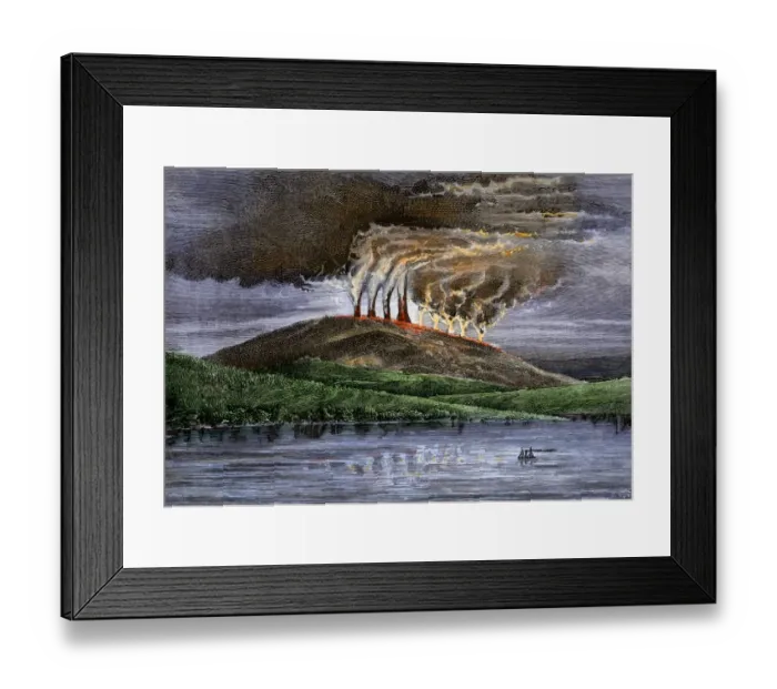 Framed Print : Mauna Loa eruption, 1870s Framed Print : Mauna Loa eruption, 1870s