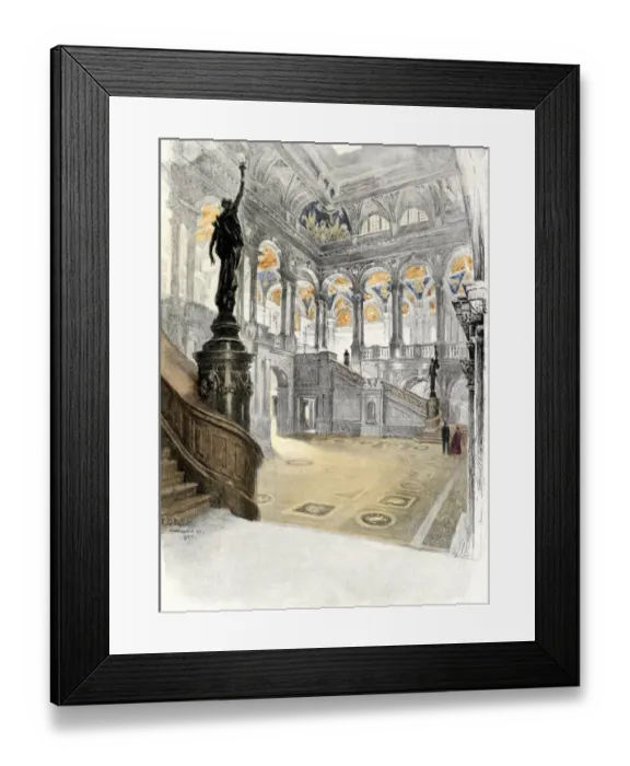 Framed Print : New Library of Congress building, 1890s