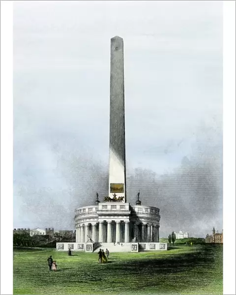 Early design for the Washington Monument, 1860s