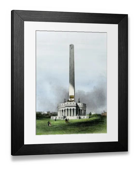 Framed Print : Early design for the Washington Monument, 1860s Framed Print : Early design for the Washington Monument, 1860s