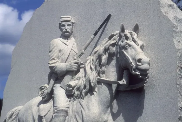 Framed Print : 17th Pennsylvania Cavalry memorial, Gettysburg Battlefield Framed Print : 17th Pennsylvania Cavalry memorial, Gettysburg Battlefield